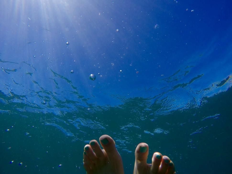 Free Image of Feet Submerged in Water 