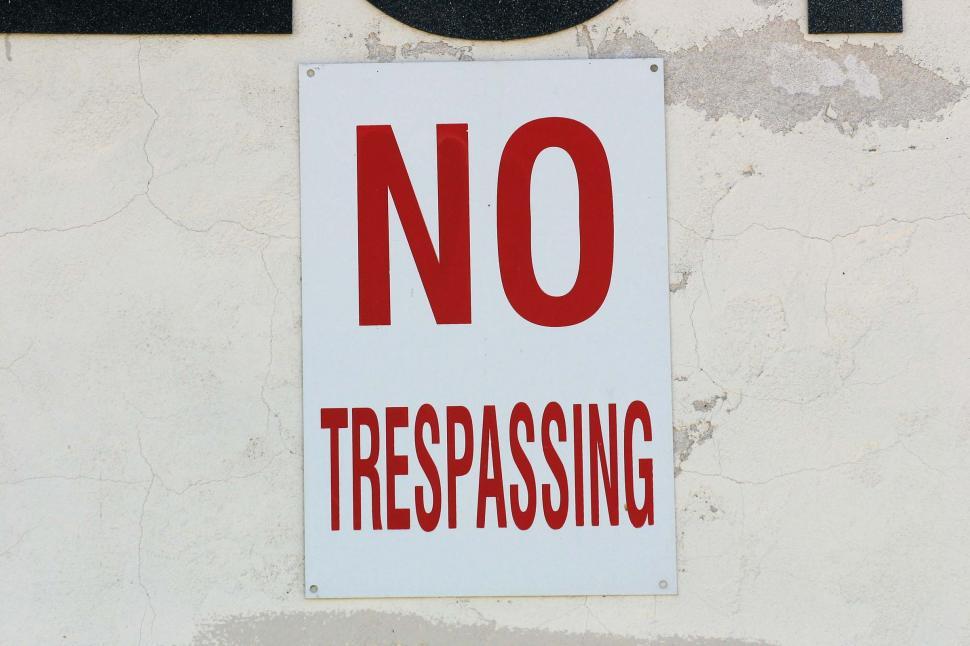 Free Image of No Trespassing sign 