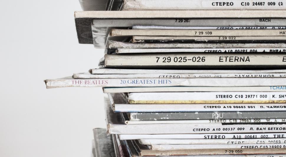 Free Image of Stack of CDs on Top of Each Other 