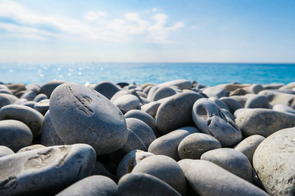 Free Image of Rocks Arranged on Beach 