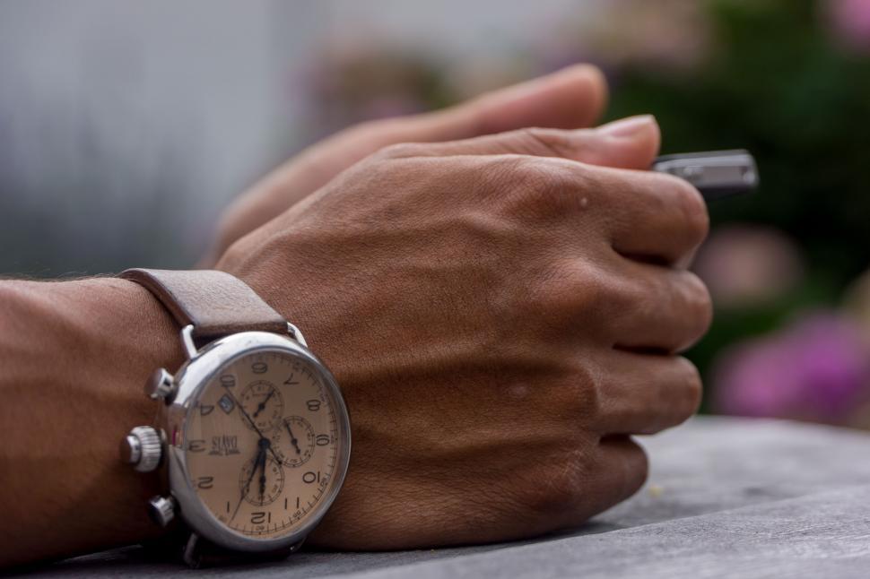 Free Image of Person Checking Time With Watch on Wrist 