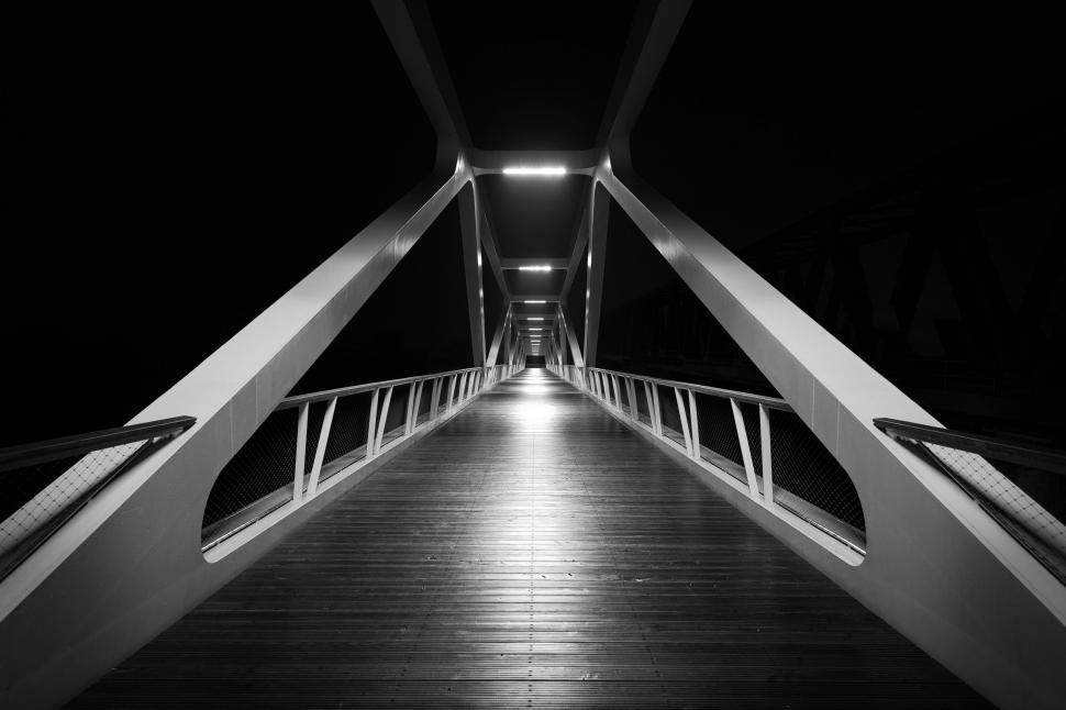 Free Image of Light at the End of the Bridge 