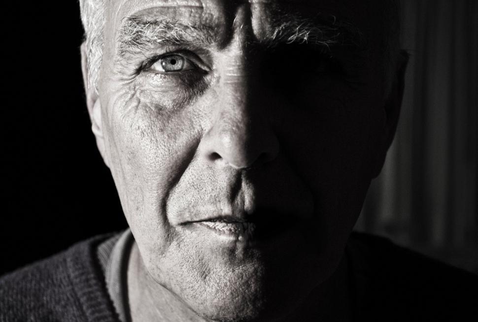Free Image of Older Man in Black and White 