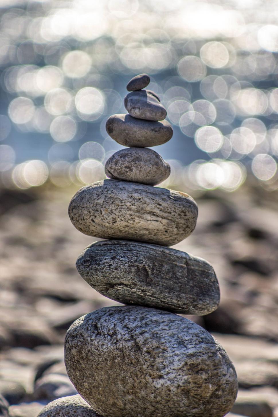 Free Image of pebble balance marker stone stones rock spa zen stack harmony relaxation meditation stability health tranquil peace 