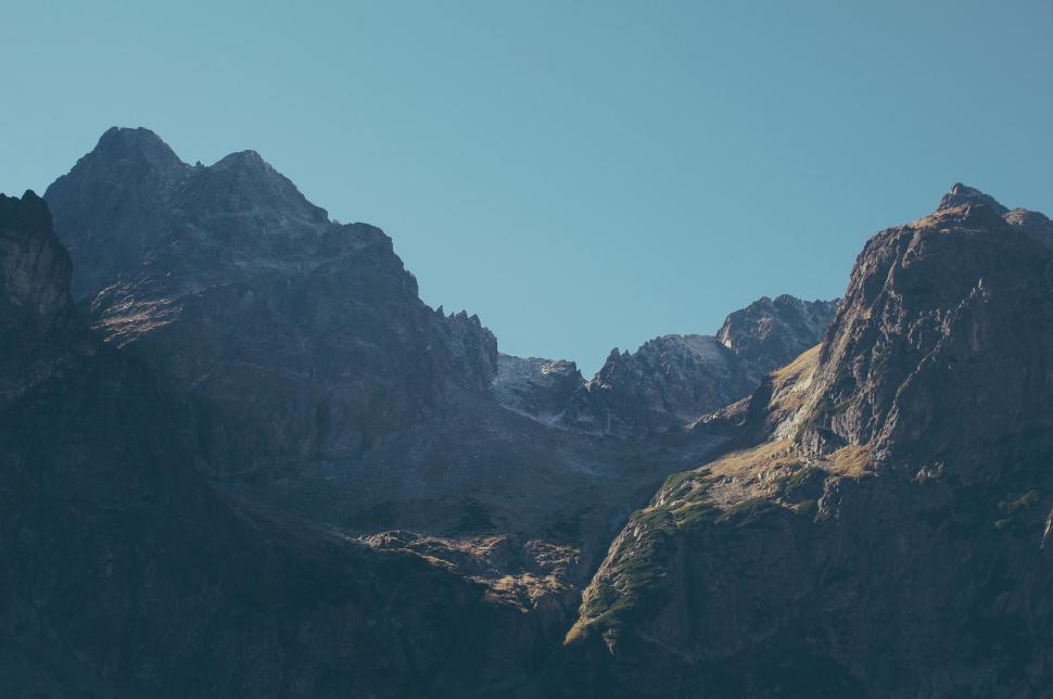 Free Image of Majestic Mountain Range View From Below 