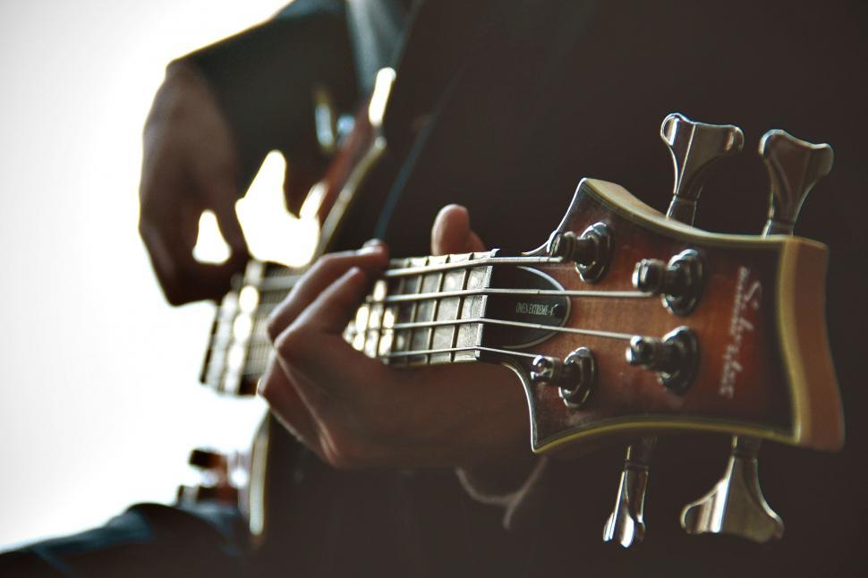 Free Image of Person Playing Guitar Close Up 