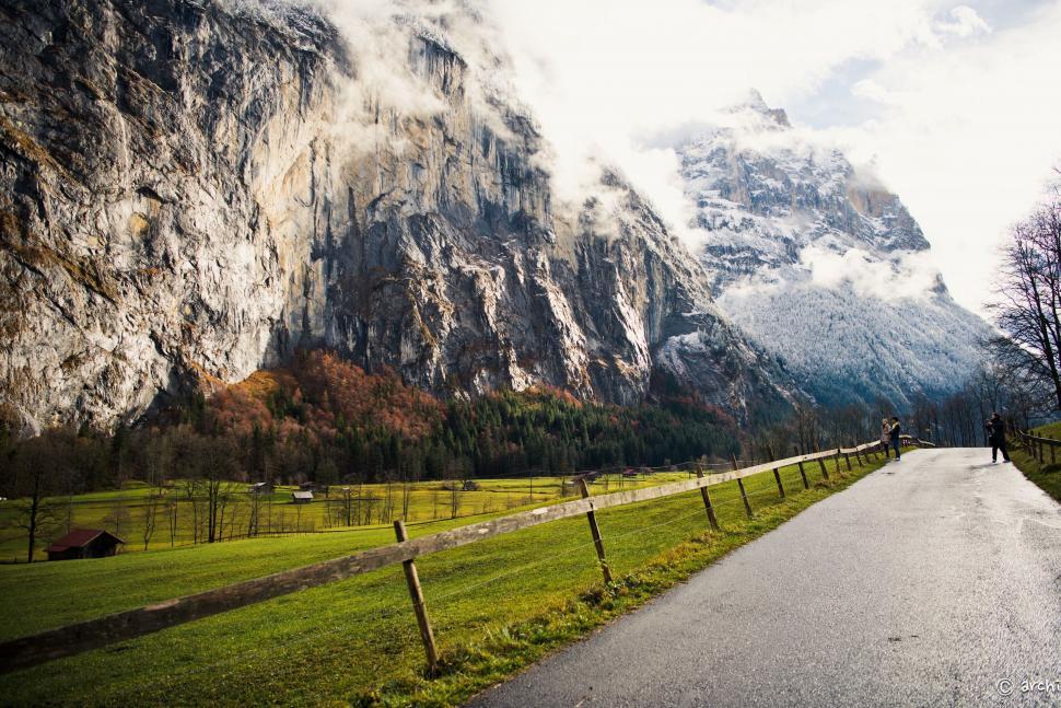 Free Image of Majestic Mountains and Road 