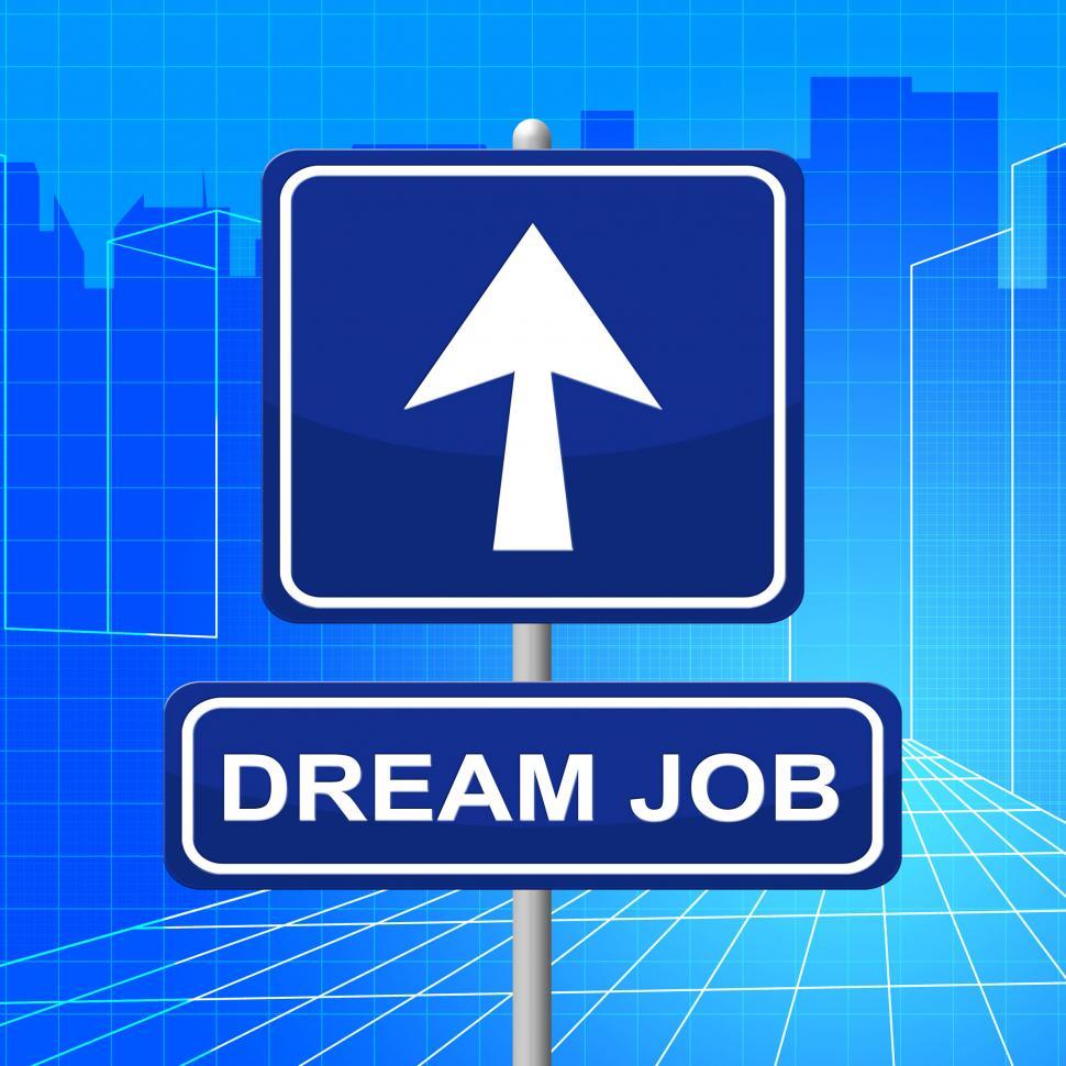 Free Image of Dream Job Means Recruitment Arrow And Display 