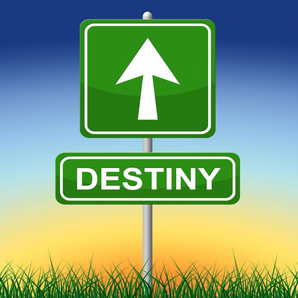 Download Free Stock Photo of Destiny Sign Means Future Pointing And Arrows 