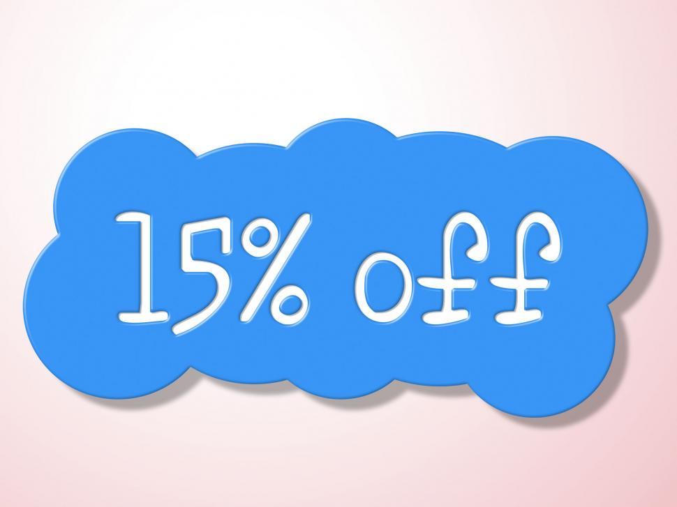 Free Image of Fifteen Percent Off Represents Promo Discounts And Percentage 