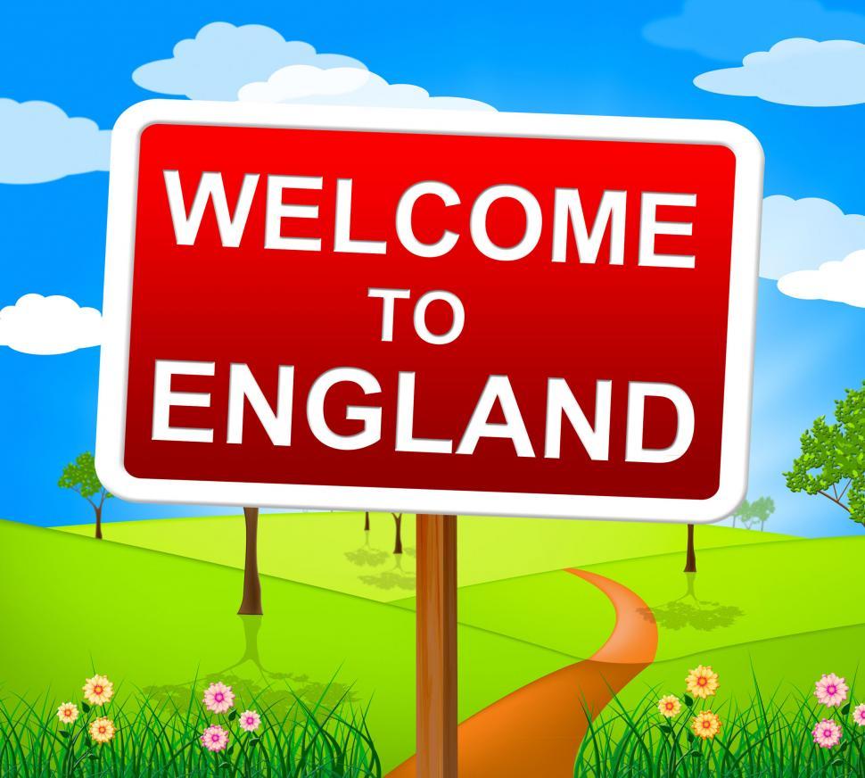 Free Image of Welcome To England Shows United Kingdom And Greetings 