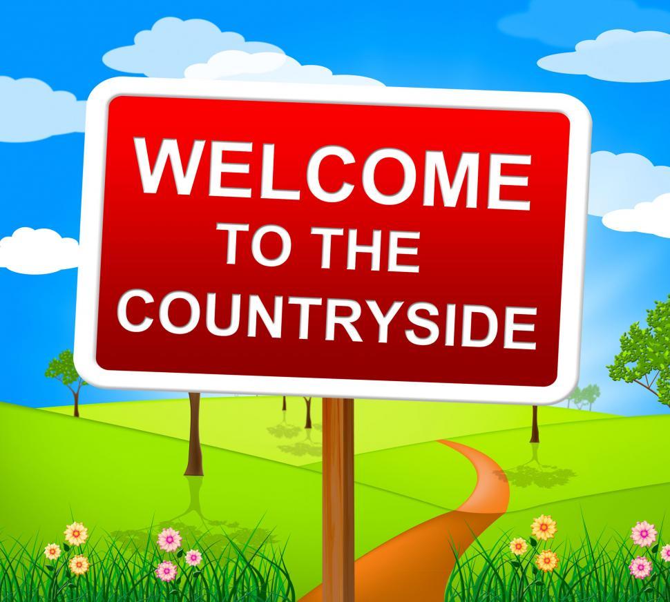 Free Image of Countryside Welcome Means Greetings Landscape And Greeting 