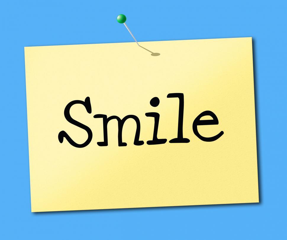 Free Image of Smiling Smile Indicates Placard Emotions And Positive 
