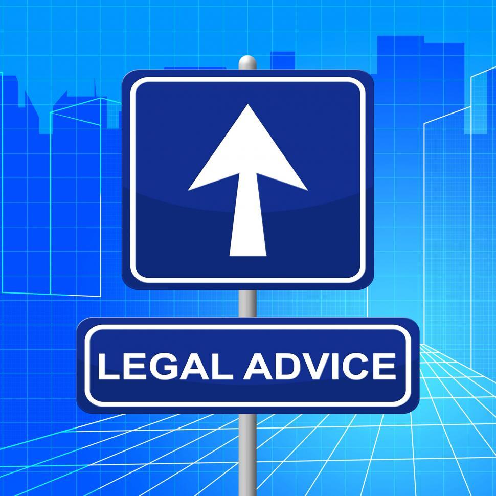Free Image of Legal Advice Means Pointing Sign And Legally 