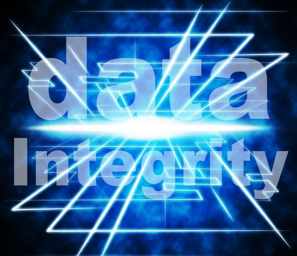 Download Free Stock Photo of Data Integrity Represents Uprightness Sincerity And Virtuous 