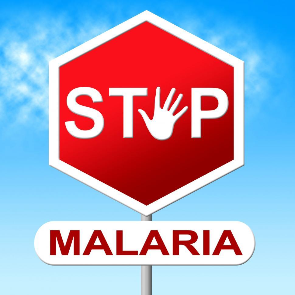 Free Image of Stop Malaria Indicates Warning Sign And Caution 