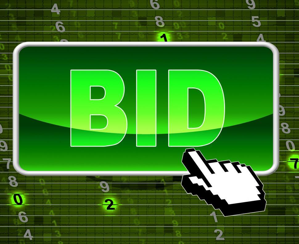 Free Image of Bid Button Indicates World Wide Web And Auctioning 