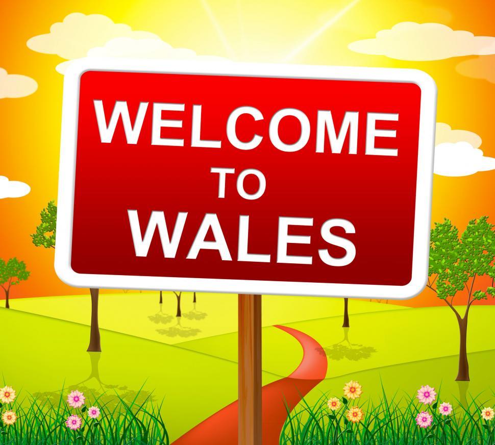 Free Image of Welcome To Wales Indicates Picturesque Scene And Environment 