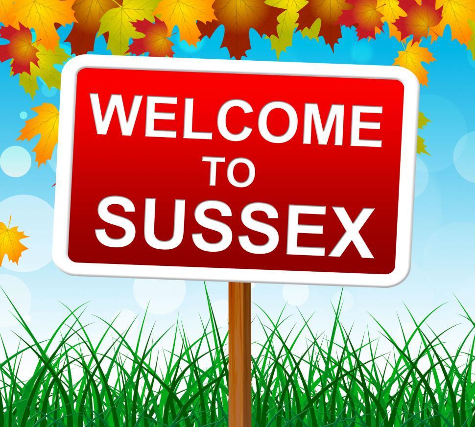 Free Image of Welcome To Sussex Represents United Kingdom And Outdoor 