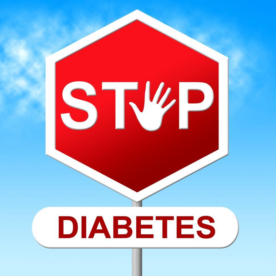 Free Image of Diabetes Stop Represents Warning Sign And Control 