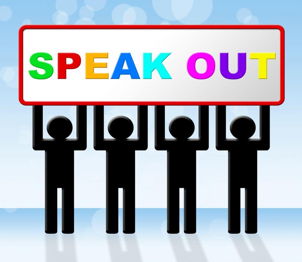 Free Image of Speak Out Shows Say Your Mind And Announcing 