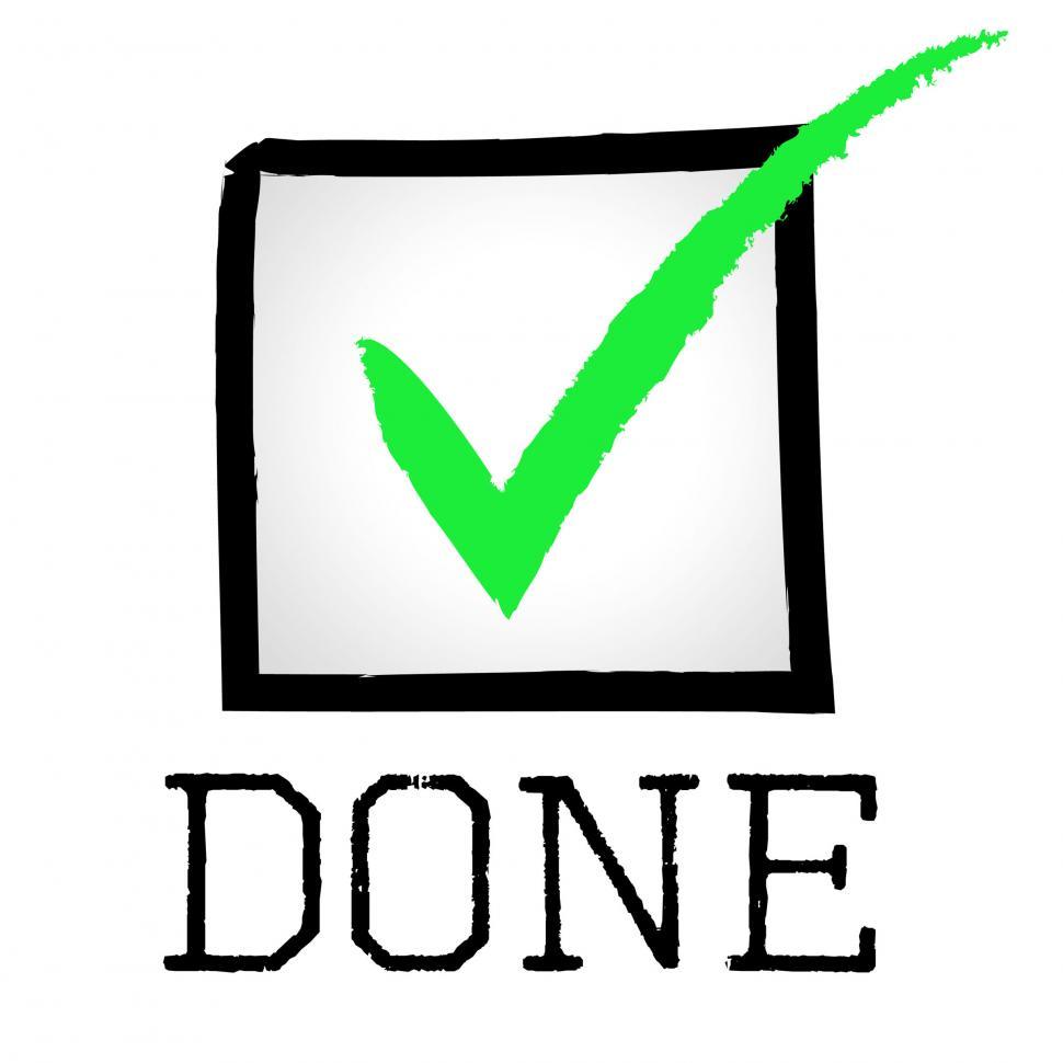 Free Image of Done Tick Means Approved Confirm And Passed 