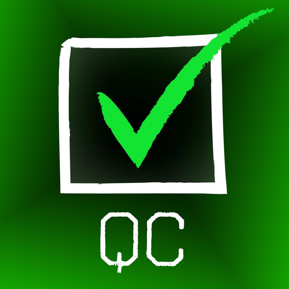 Free Image of Qc Tick Shows Quality Control And Approve 