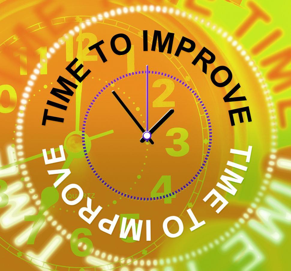 Free Image of Time To Improve Represents Improvement Plan And Upgraded 