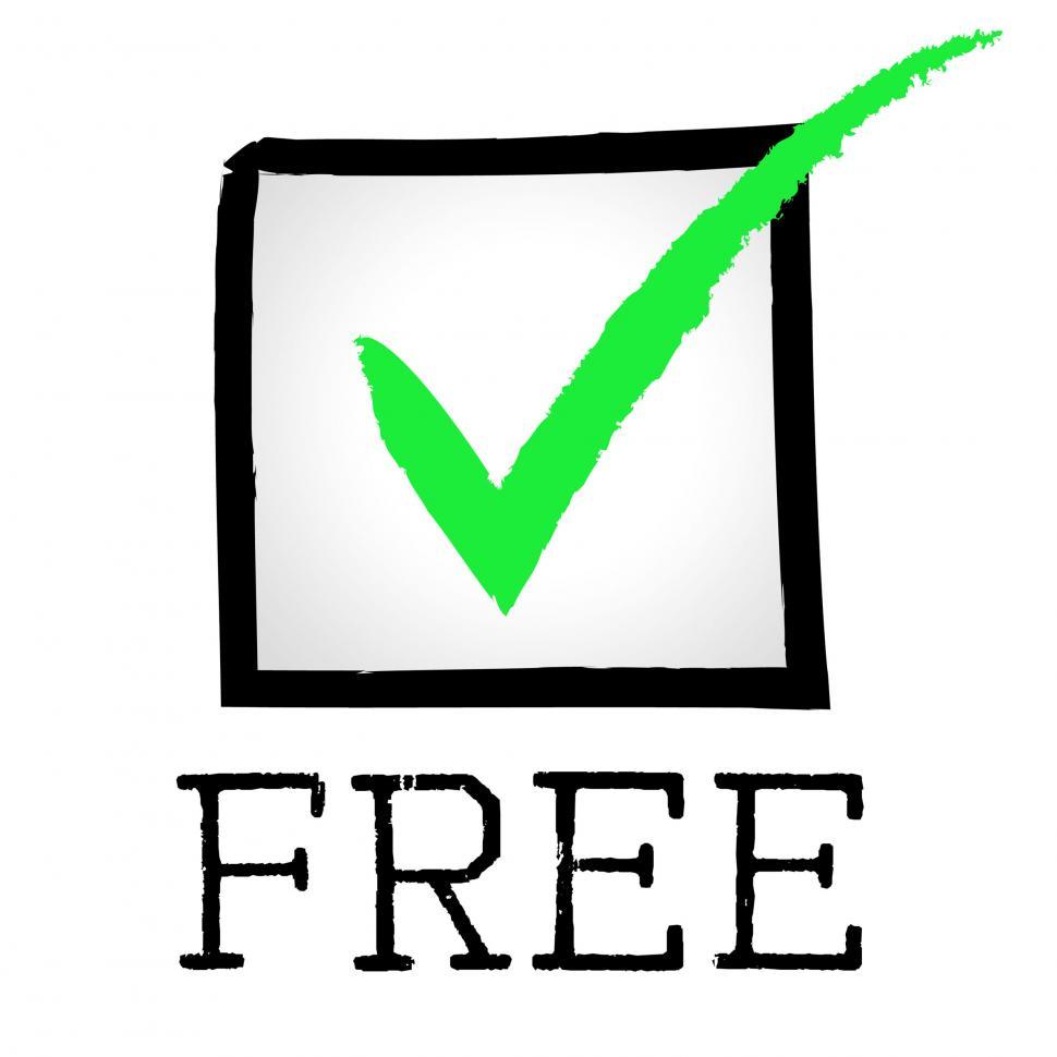 Free Image of Free Tick Indicates No Cost And Approved 