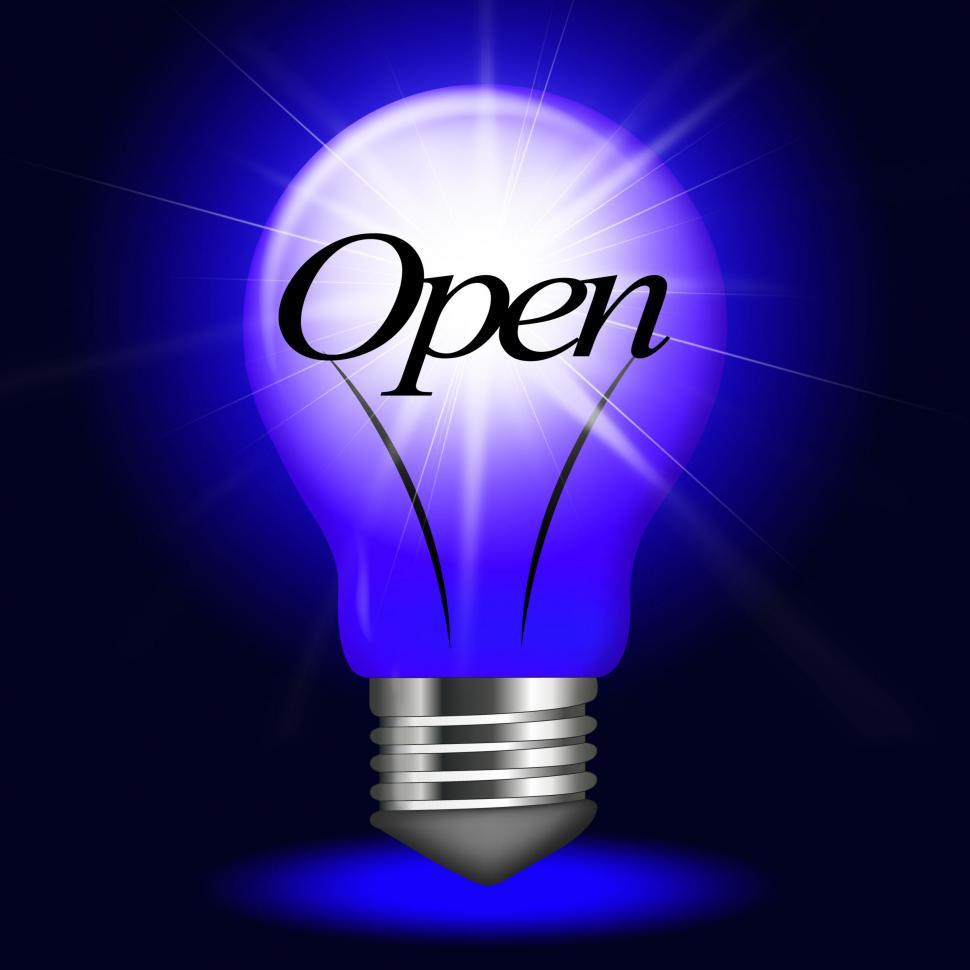 Free Image of Open Lightbulb Means Beginning Launch And Inauguration 