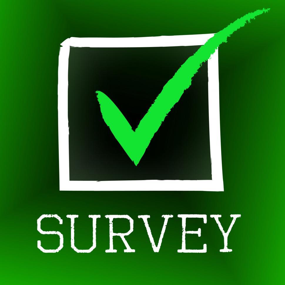 Free Image of Survey Tick Indicates Poll Checked And Questionnaire 