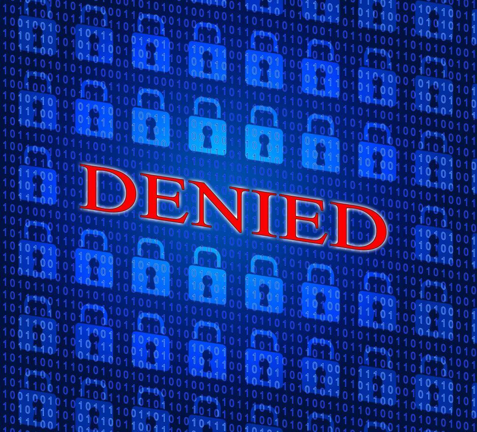 Free Image of Locked Denied Means Refused Forbidden And Secret 