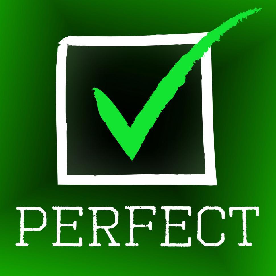 Free Image of Tick Perfect Represents Number One And Approved 