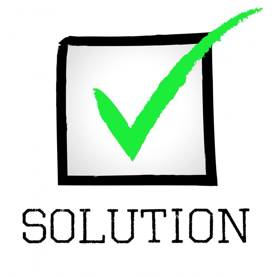 Download Free Stock Photo of Solution Tick Shows Checked Successful And Passed 