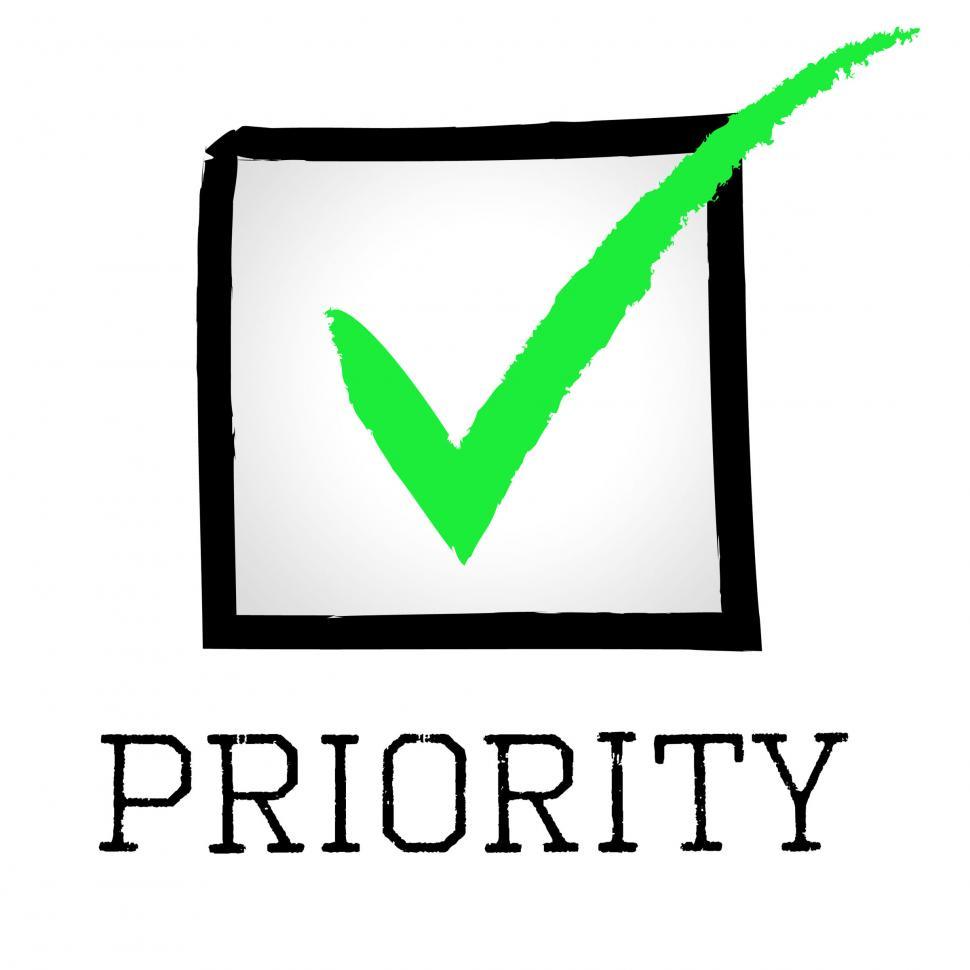 Free Image of Priority Tick Shows Correct Mark And Preference 