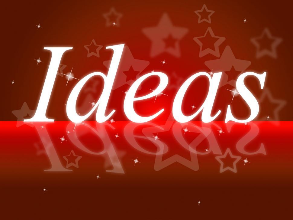 Free Image of Ideas Word Shows Think About It And Contemplation 