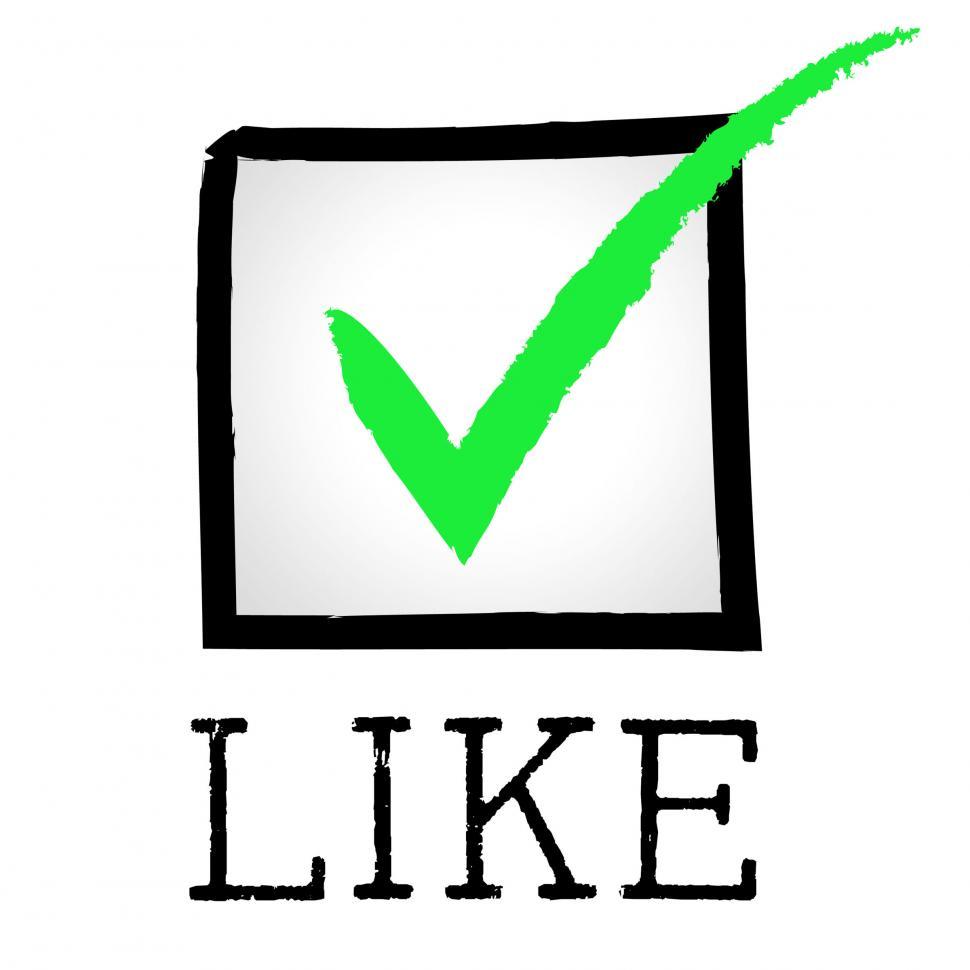 Free Image of Like Tick Indicates Social Media And Approved 