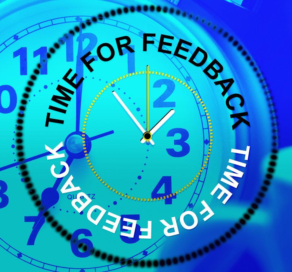 Free Image of Time For Feedback Shows Response Comment And Survey 