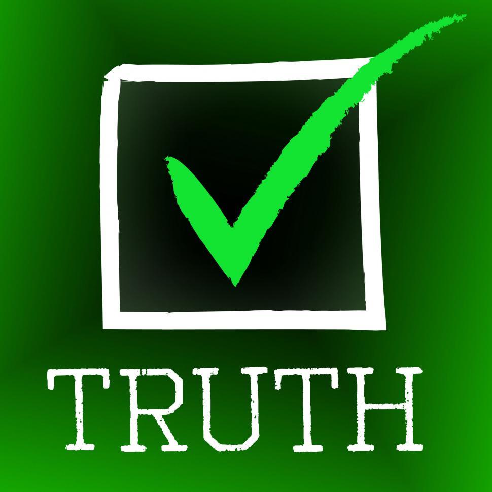 Free Image of Truth Tick Indicates No Lie And Accuracy 