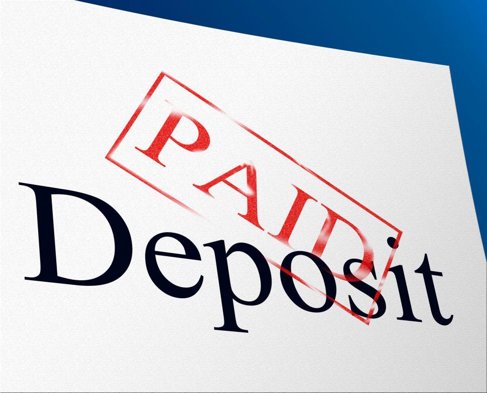 Free Image of Paid Deposit Shows Part Payment And Advance 