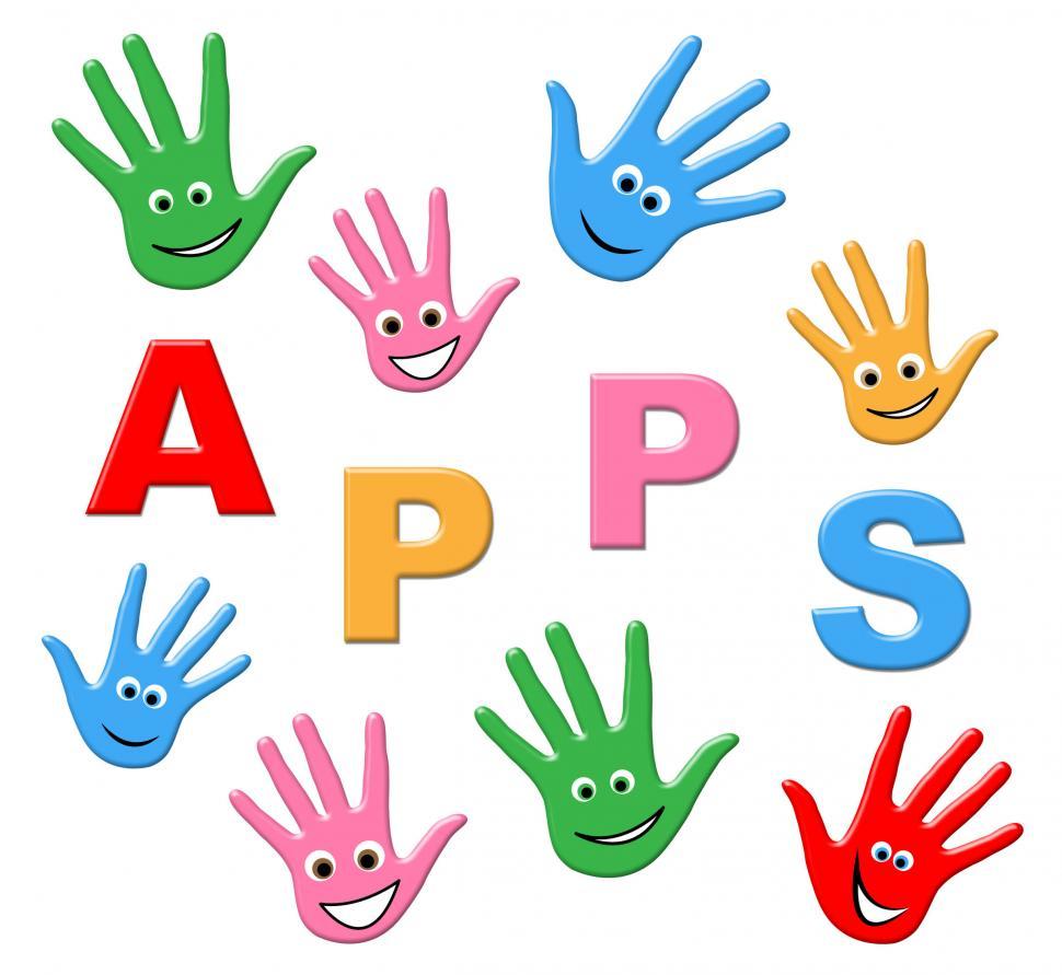 Free Image of Kids Apps Means Application Software And Computing 