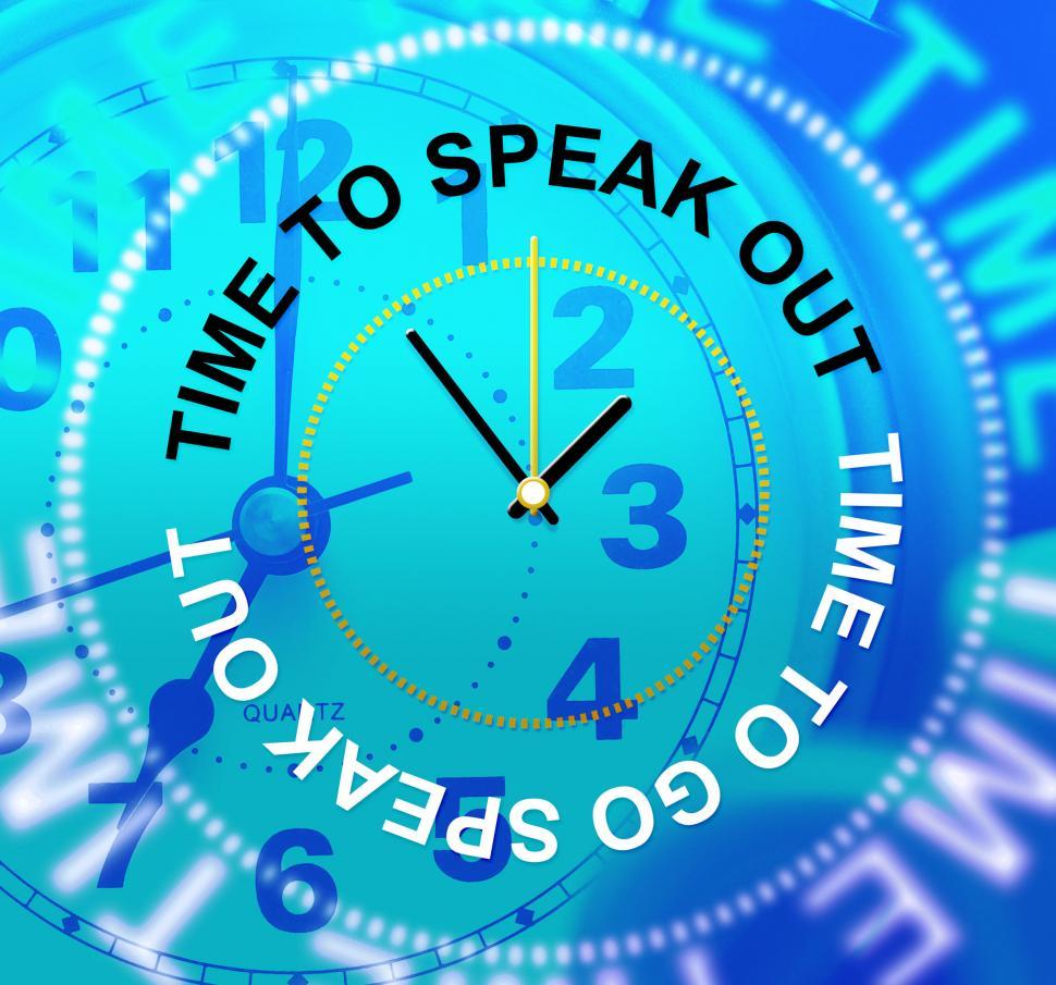 Free Image of Speak Out Means Say Your Mind And Announcing 