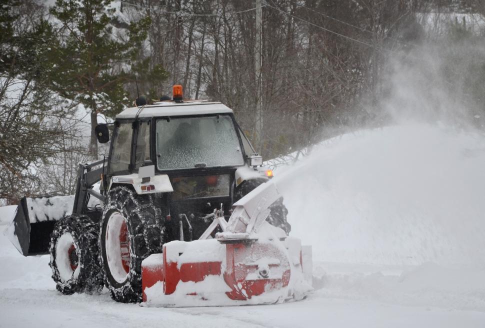 Free Image of Tractor clearing the snow  