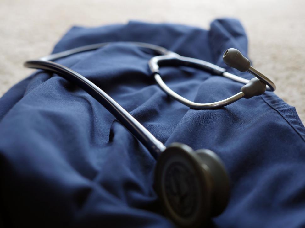 Free Image of Stethoscope and Scrubs  