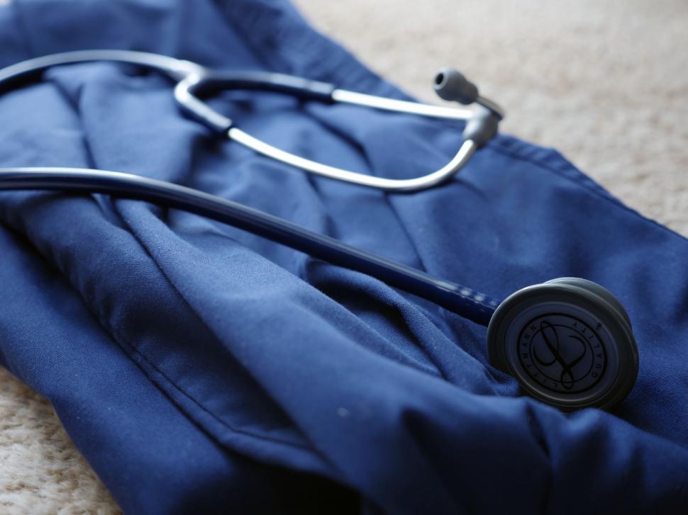 Free Image of Stethoscope and Scrubs Stethoscope and Scrubs 