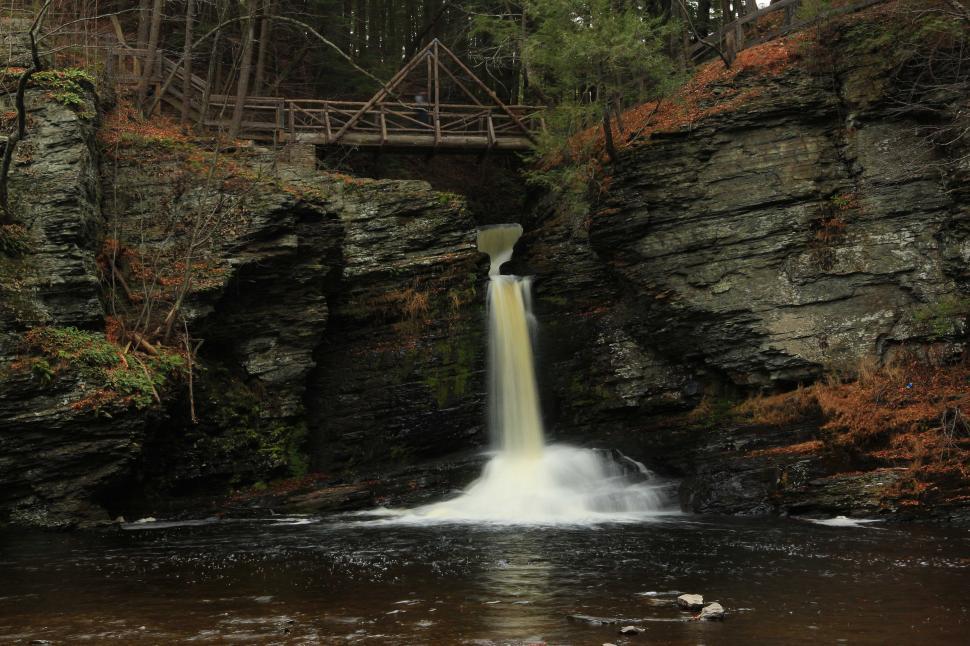 Free Image of Deer Leap Falls at George W. Childs Recreation Site. Dingmans Fe 