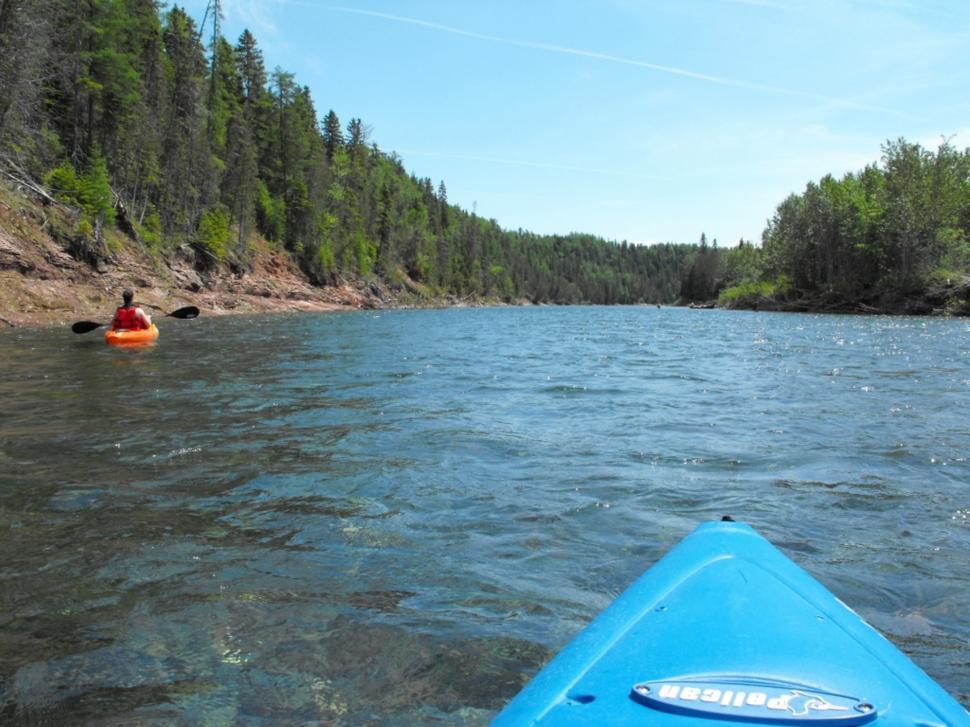 Free Image of Kayaking on a River  