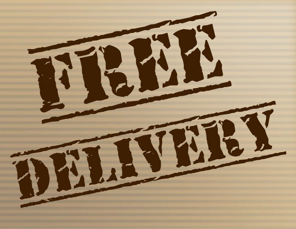 Free Image of Free Delivery Indicates With Our Compliments And Courier 