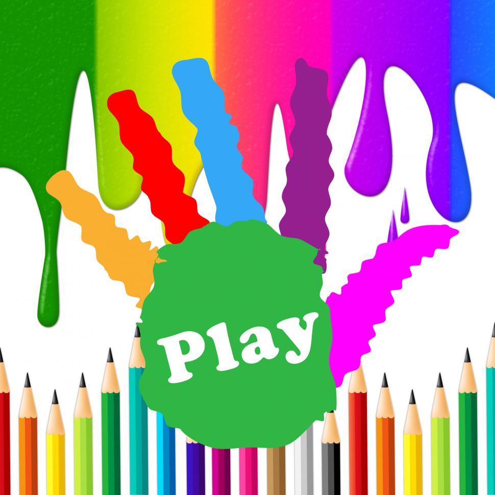 Free Image of Play Handprint Indicates Free Time And Artwork 