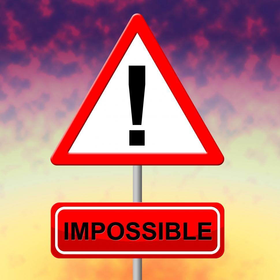 Free Image of Impossible Sign Indicates Difficult Situation And Hitch 